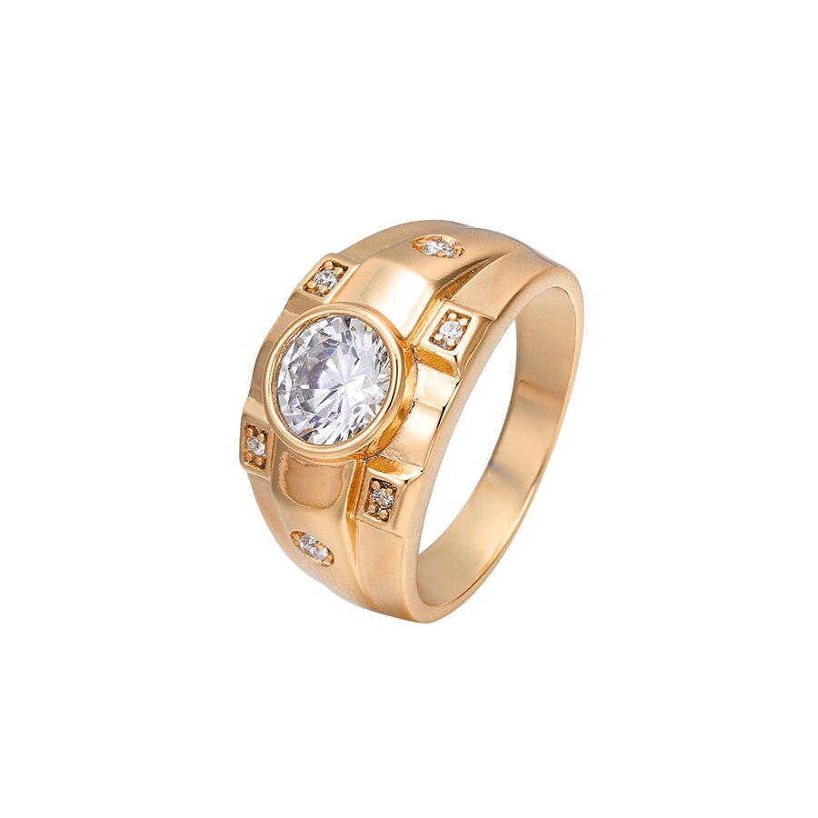 Inel Anebris Round Brilliant,dublu placat Aur 18K,marime 67.2mm,diametru 21.3mm