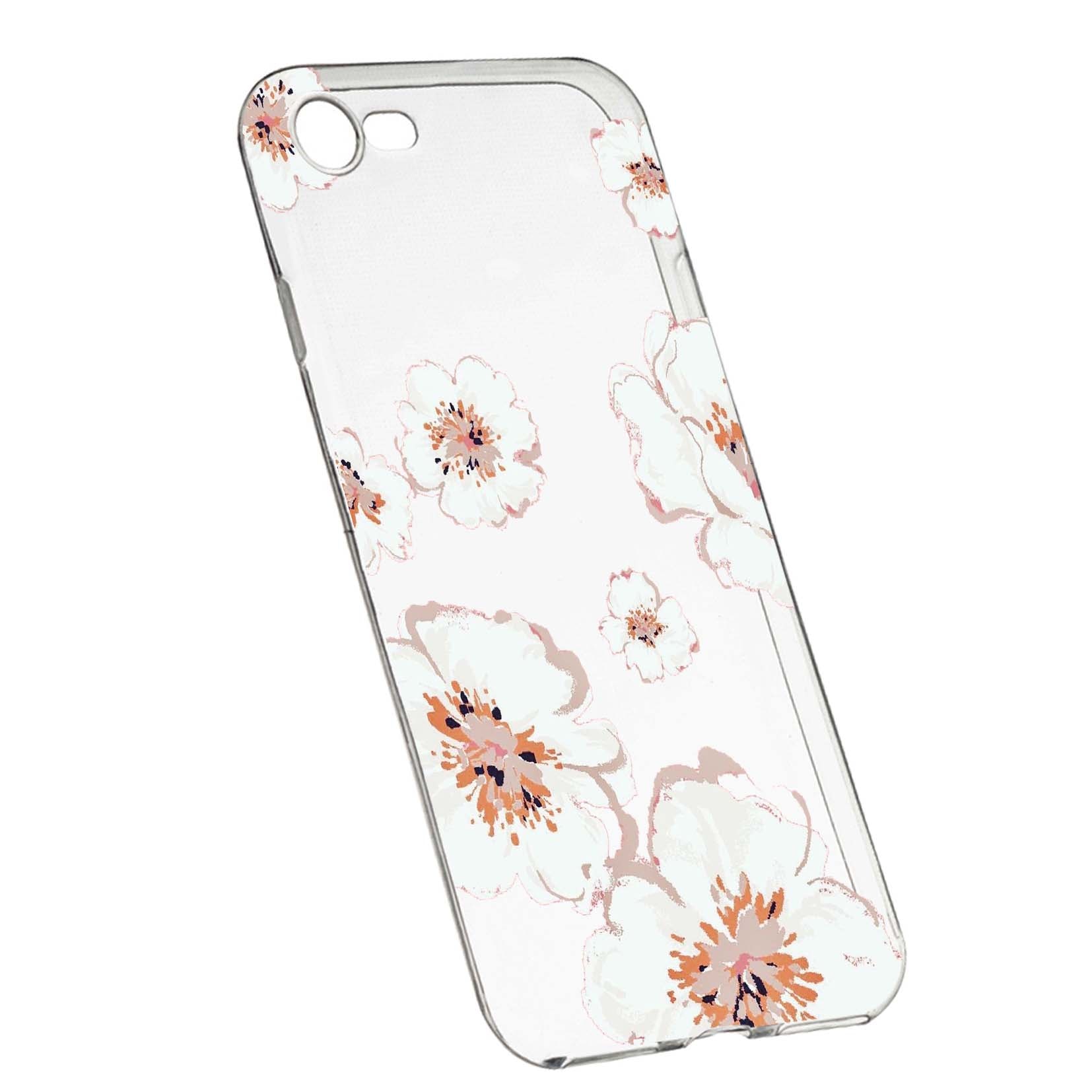 Husa de protectie, Flori, culorile de pastel, pentru Apple iPhone 6 / 6S, rezistenta la uzura, anti-alunecare, din silicon Premium, 499