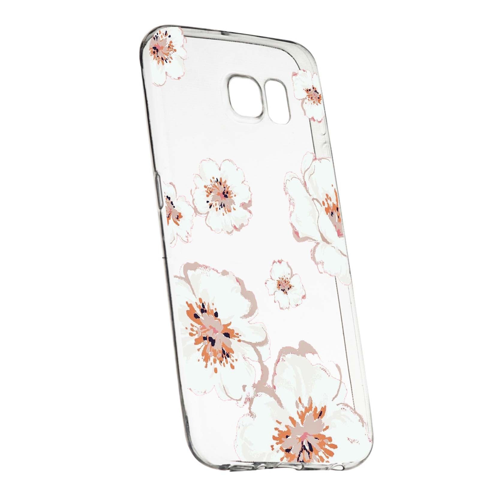 Husa de protectie, Flori, culorile de pastel, pentru Samsung Galaxy S6 Edge, rezistenta la uzura, anti-alunecare, din silicon Premium, 499