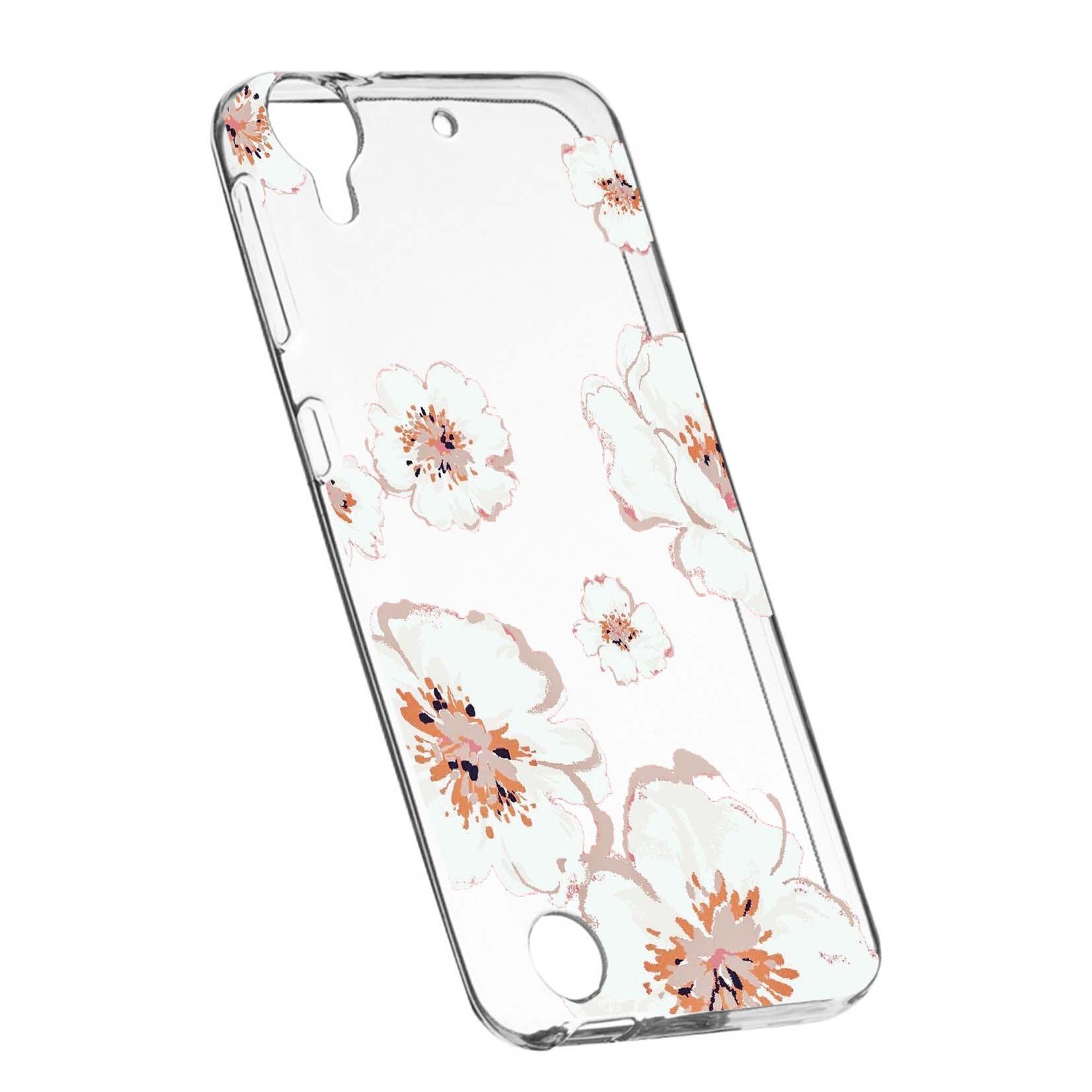 Husa de protectie, Flori, culorile de pastel, pentru HTC Desire 825 / 10 Lifestyle, rezistenta la uzura, anti-alunecare, din silicon Premium, 499