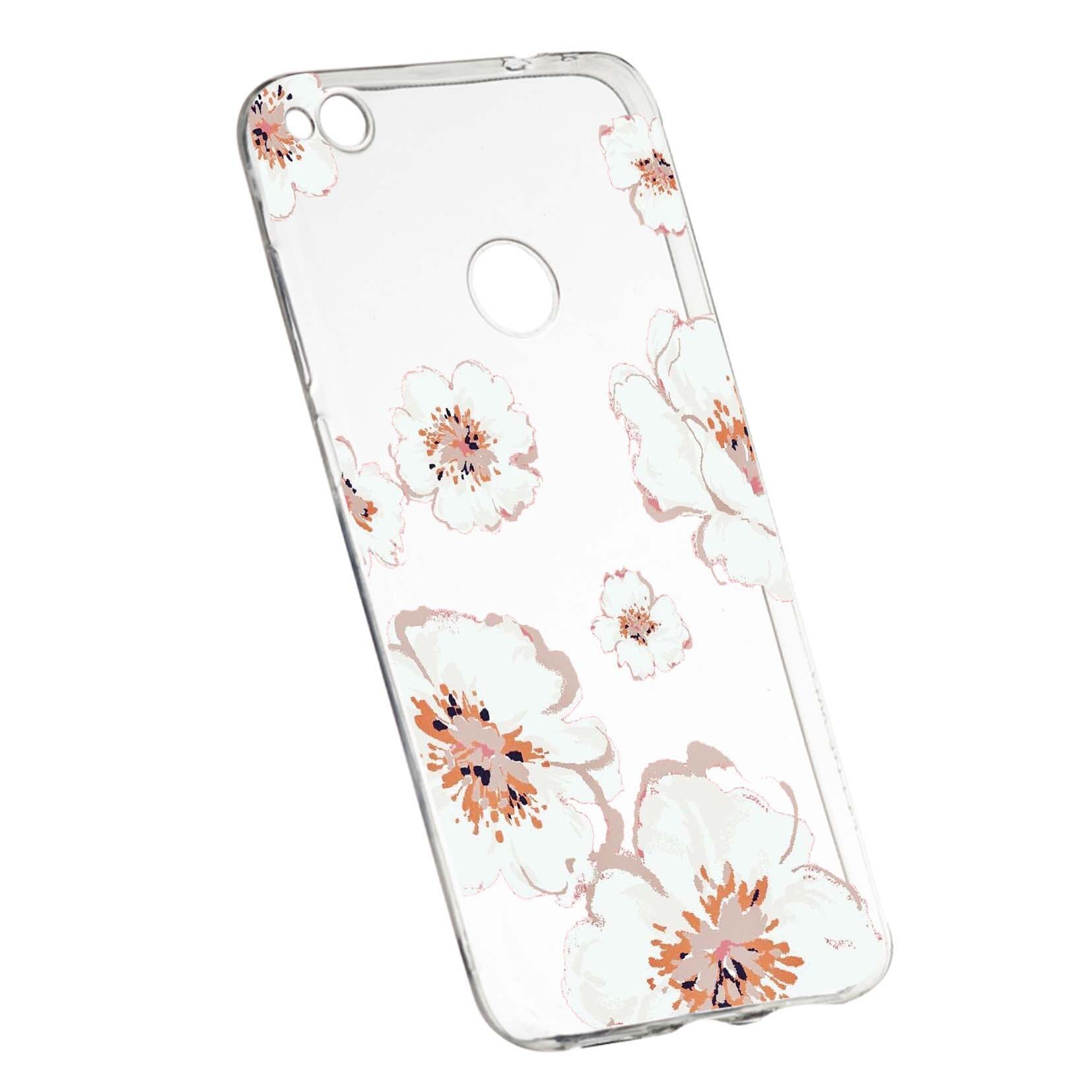 Husa de protectie, Flori, culorile de pastel, pentru Huawei P9 Lite 2017/P8, rezistenta la uzura, anti-alunecare, din silicon Premium, 499