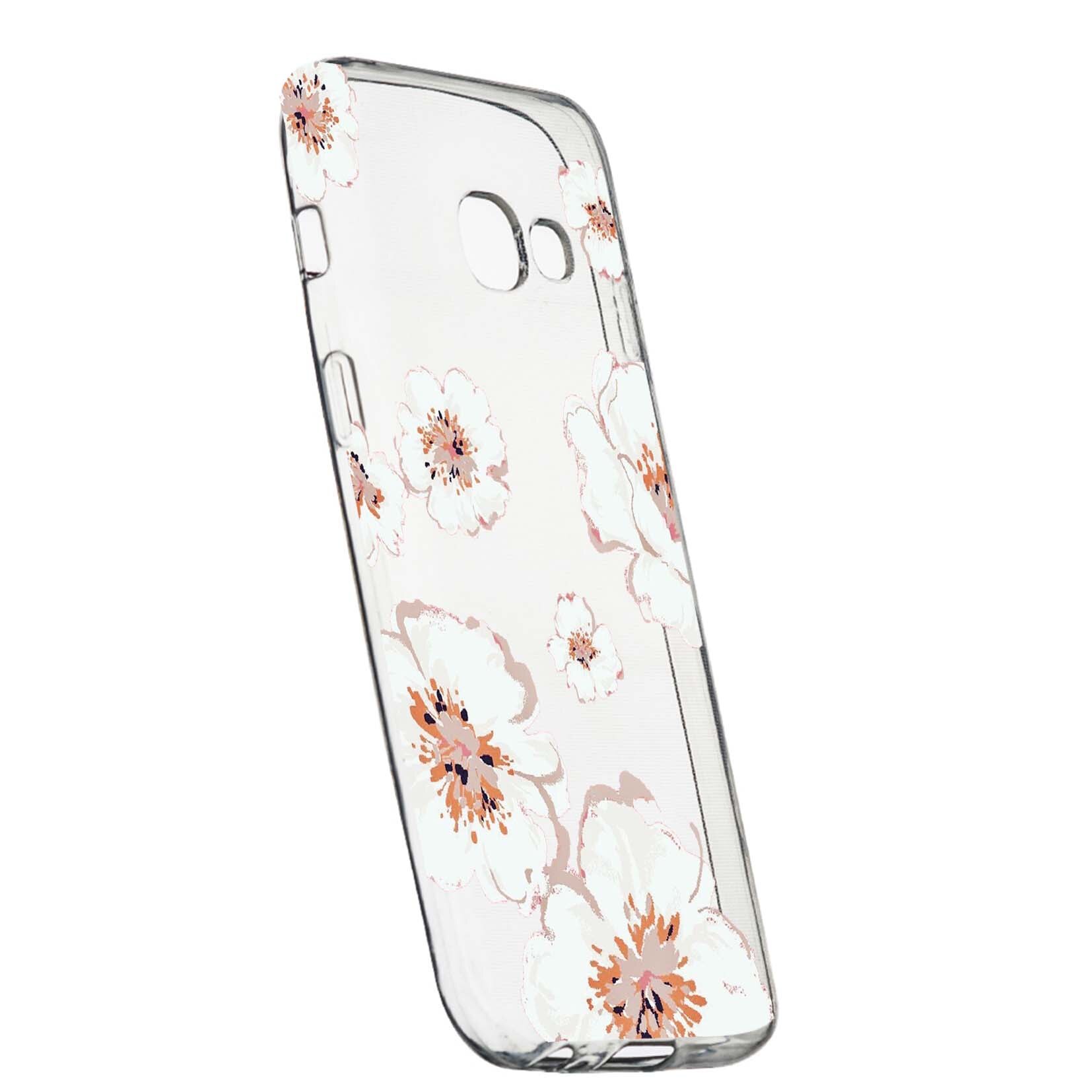 Husa de protectie, Flori, culorile de pastel, pentru Samsung Galaxy A3 2016, rezistenta la uzura, anti-alunecare, din silicon Premium, 499