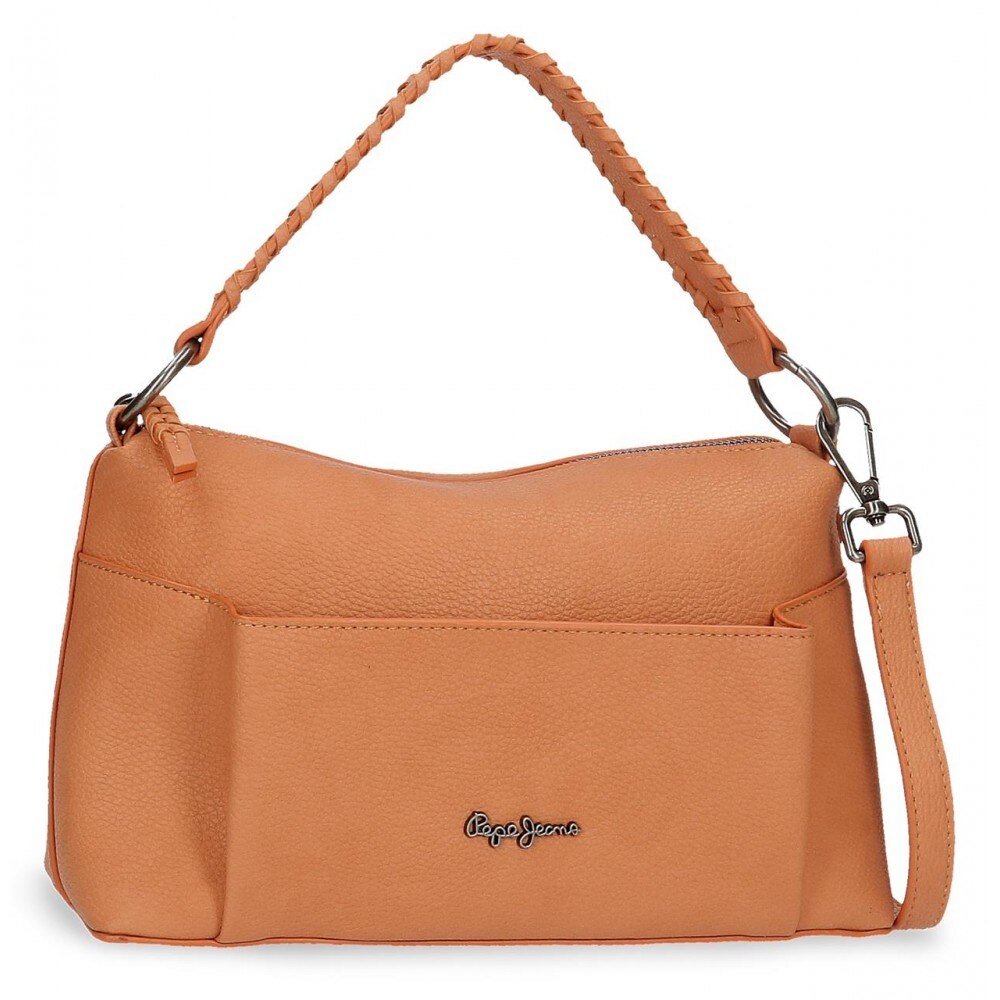 Geanta mana cu bareta pentru umar Pepe Jeans Braid, maro