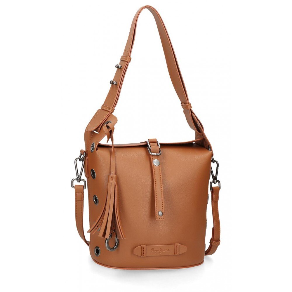 Geanta umar Pepe Jeans Angelica, piele ecologica, maro