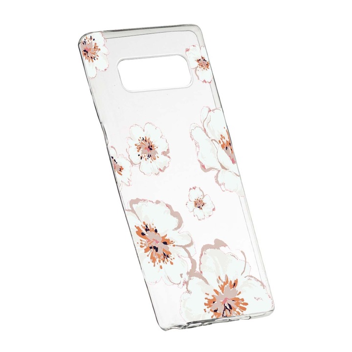 Husa de protectie, Flori, culorile de pastel, pentru Samsung Galaxy Note 9, rezistenta la uzura, anti-alunecare, din silicon Premium, 499