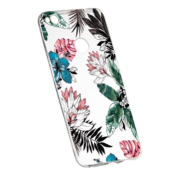 Husa de protectie, Flori tropicale, pentru Huawei P9 Lite 2017/P8, rezistenta la uzura, anti-alunecare, din silicon Premium, 500 Husa de protectie, Flori tropicale, pentru Huawei P9 Lite 2017/P8, rezistenta la uzura, anti-alunecare, din silicon Premium, 500