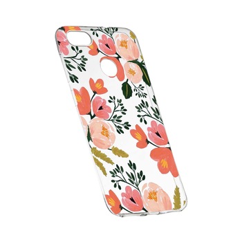 Husa de protectie, Flori, culorile de pastel, pentru Huawei Y9 2018, rezistenta la uzura, anti-alunecare, din silicon Premium, 504 Husa de protectie, Flori, culorile de pastel, pentru Huawei Y9 2018, rezistenta la uzura, anti-alunecare, din silicon Premium, 504
