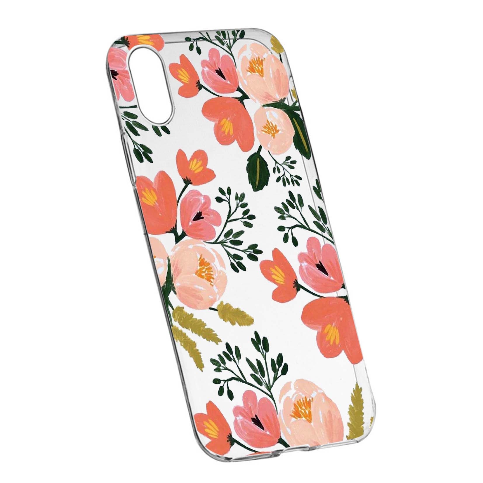 Husa de protectie, Flori, culorile de pastel, pentru Sony XA1 Plus, rezistenta la uzura, anti-alunecare, din silicon Premium, 504