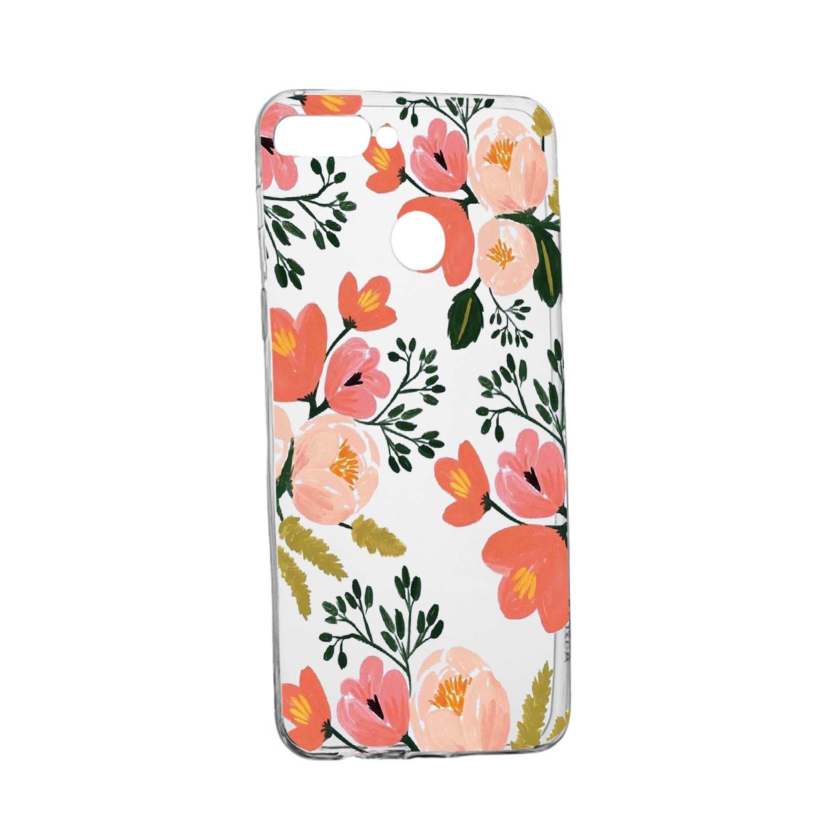 Husa de protectie, Flori, culorile de pastel, pentru Huawei Y7 Prime 2018 / Y7 2018, rezistenta la uzura, anti-alunecare, din silicon Premium, 504