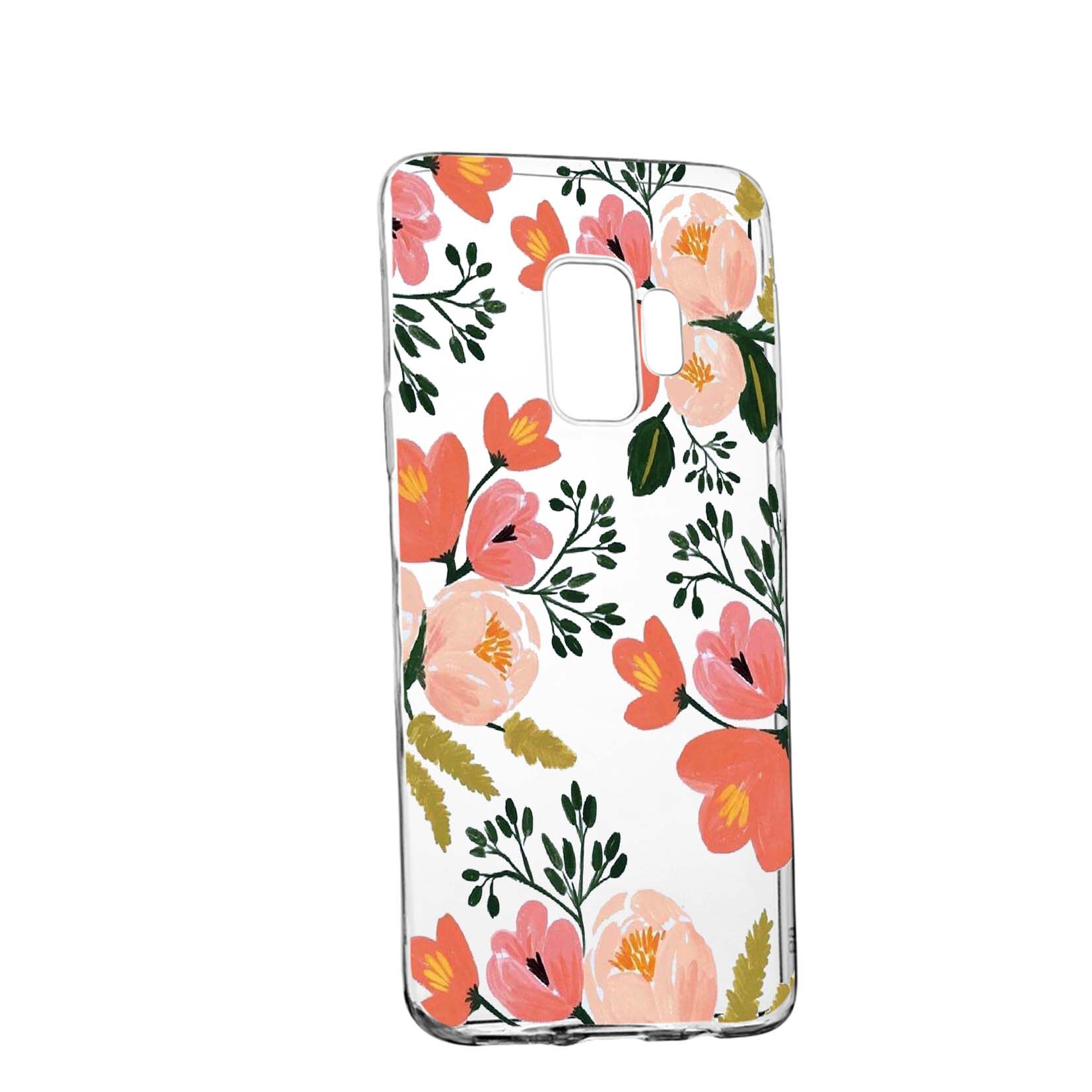 Husa de protectie, Flori, culorile de pastel, pentru Xiaomi Redmi Note 8 Pro, rezistenta la uzura, anti-alunecare, din silicon Premium, 504