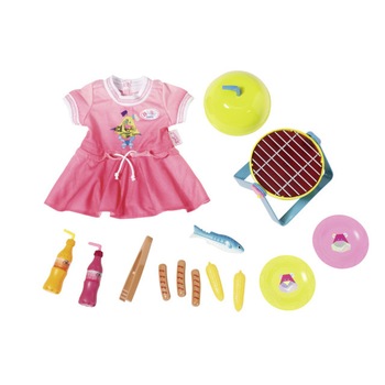Set rochita pentru papusi cu acesorii pentru gratar 43 cm, BABY born Set rochita pentru papusi cu acesorii pentru gratar 43 cm, BABY born