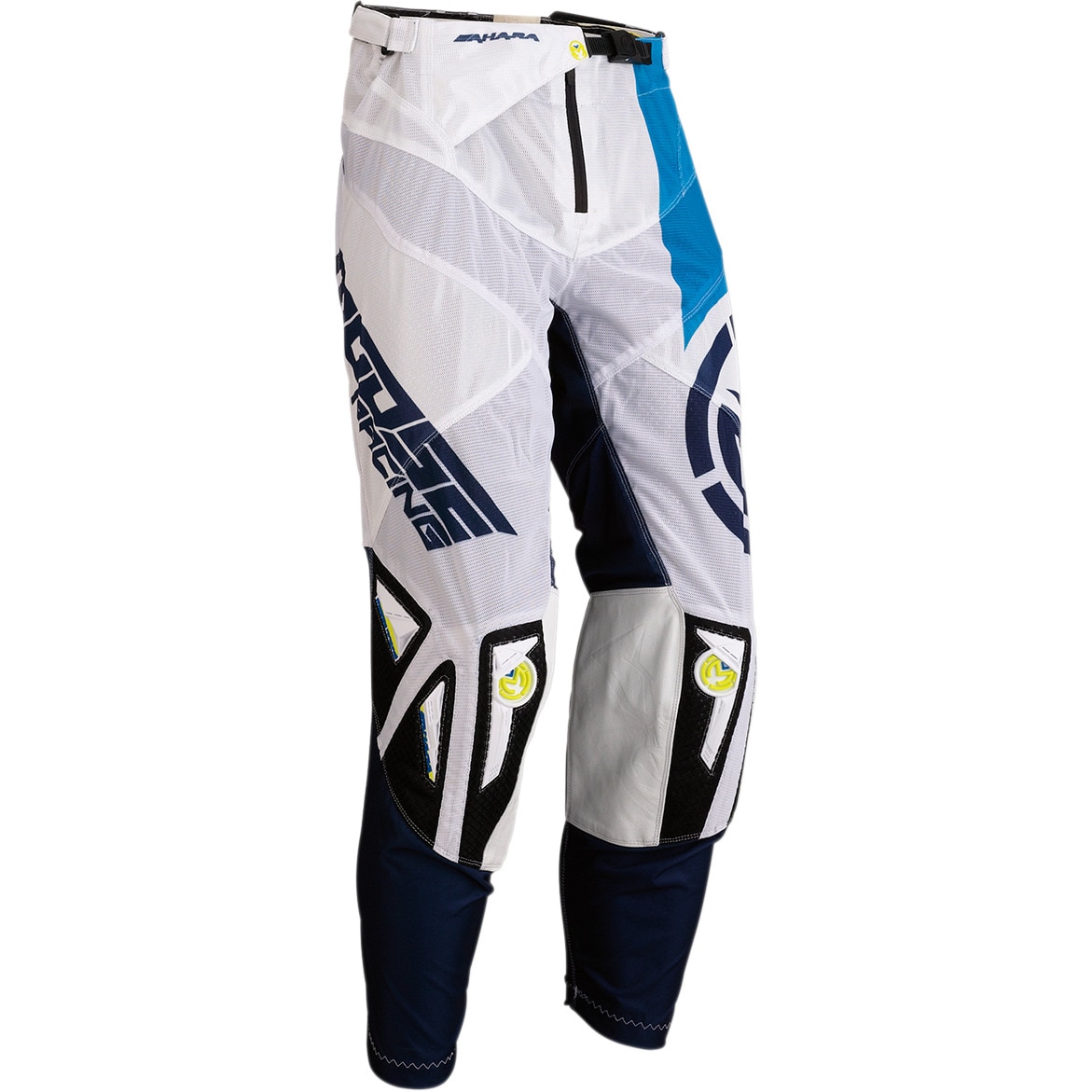 Pantaloni motocross Moose racing Sahara culoare alb/galben marime 32