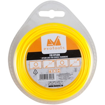 Fir Nylon Rotund pentru Trimmer/Motocoasa, 2mm x 126m, EvoTools Fir Nylon Rotund pentru Trimmer/Motocoasa, 2mm x 126m, EvoTools