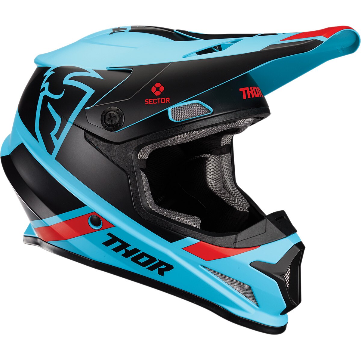 Casca Atv/Cross Thor Sector Split albastru/negru XXL