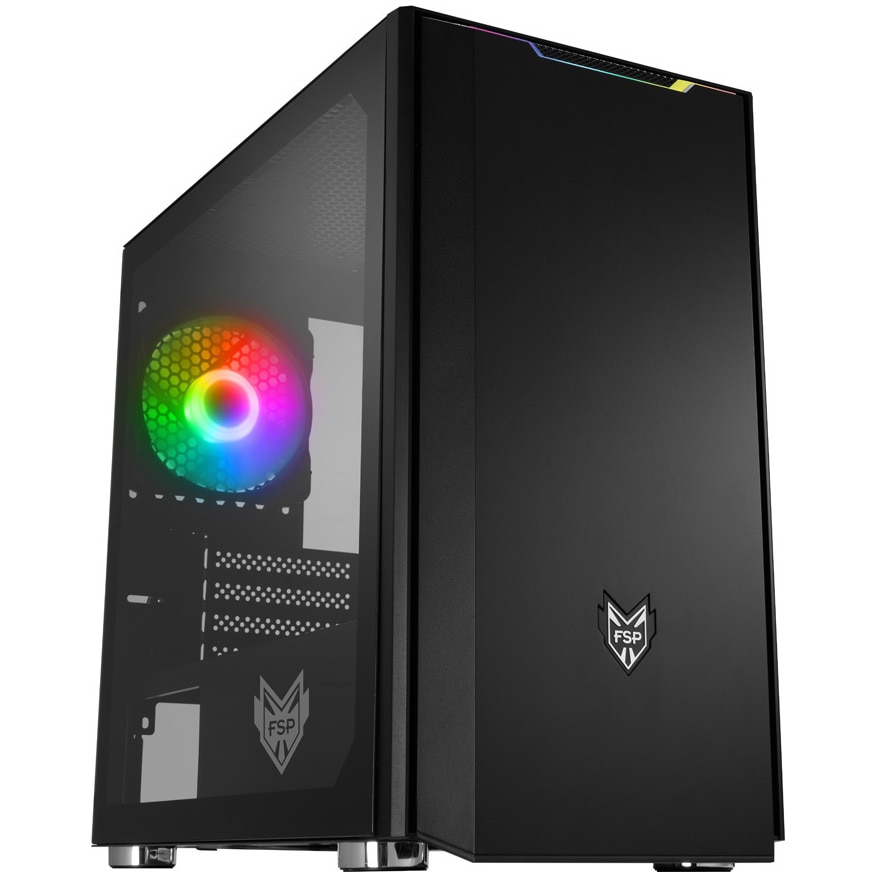 Carcasa FSP CST 310, Mini Tower, mATX, fara sursa, black