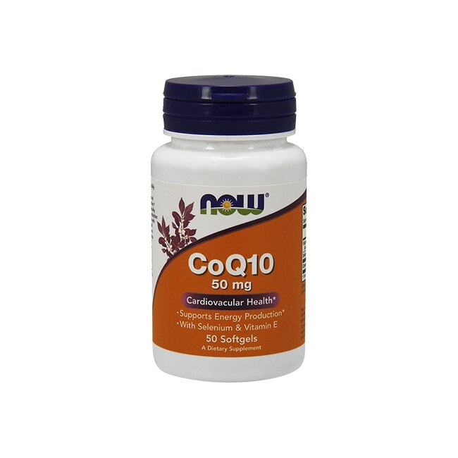 Supliment nutritiv CoQ10 + Vitamina E, Now, 50mg, 50 capsule moi