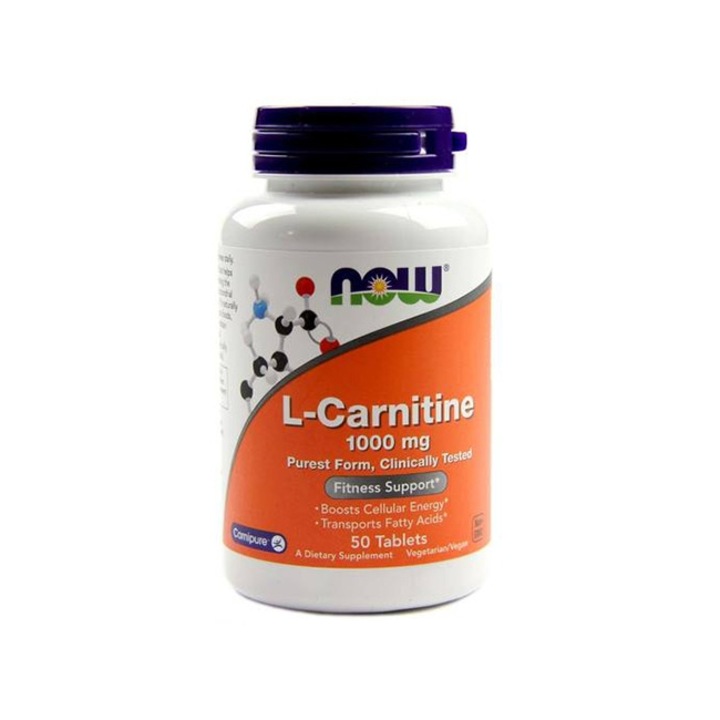 Supliment L-Carnitina 1000, Now, 50 tablete