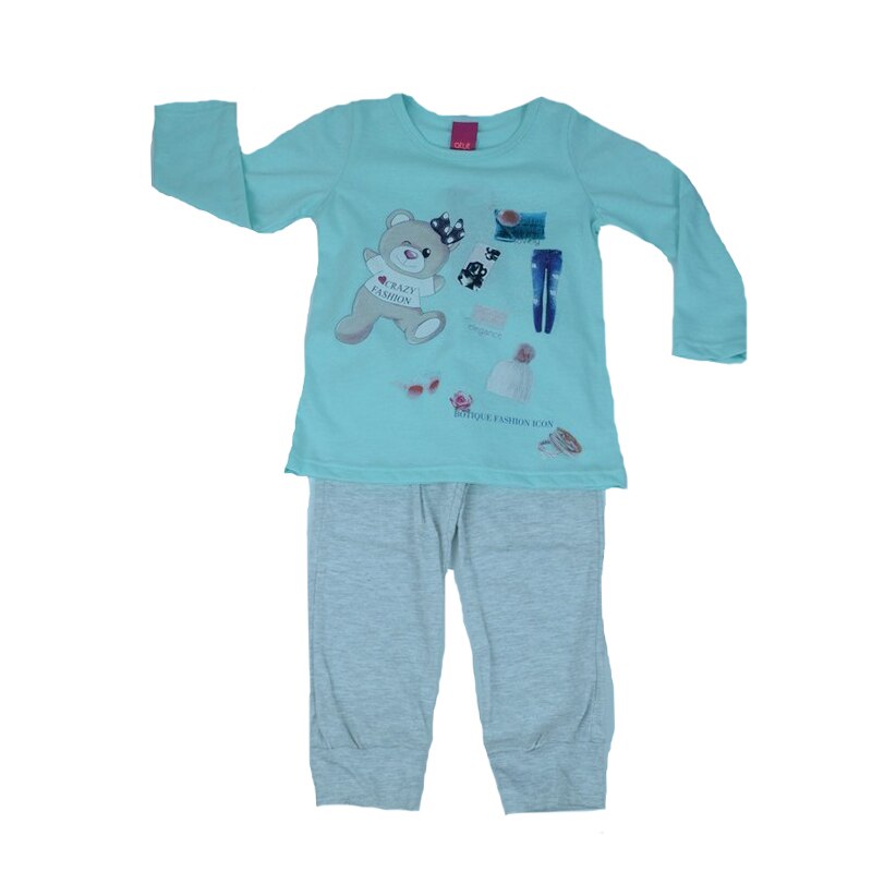 Pijama fetite Atut A-7027, Multicolor, 92 cm