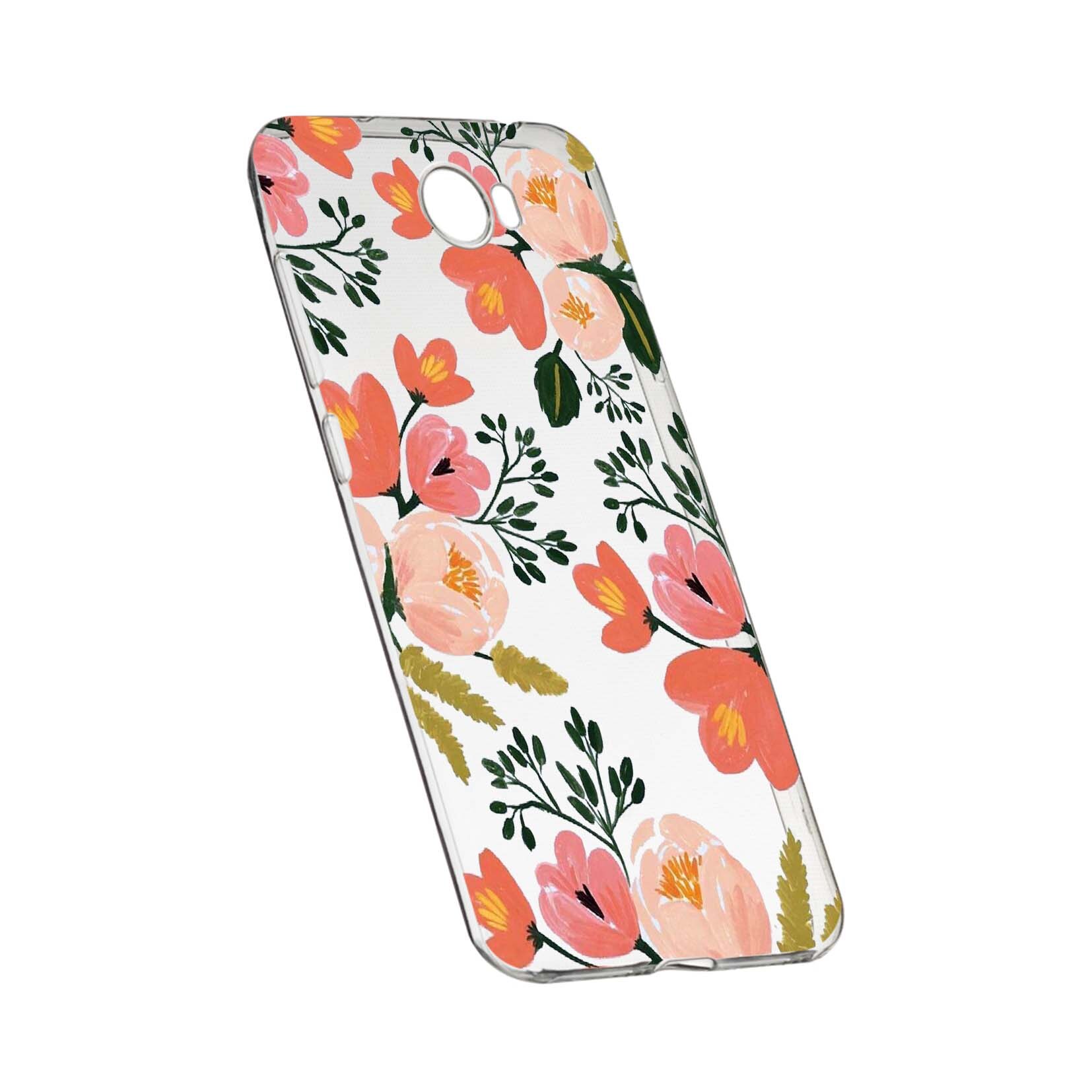 Husa de protectie, Flori, culorile de pastel, pentru Huawei Y7 /Enjoy 7 Plus /Nova Lite Plus 2017, rezistenta la uzura, anti-alunecare, din silicon Premium, 504