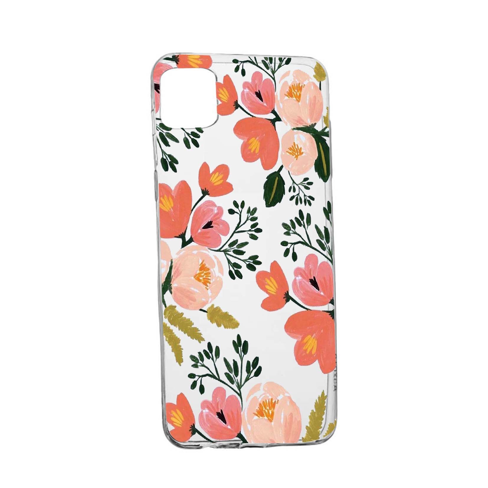 Husa de protectie, Flori, culorile de pastel, pentru Apple iPhone 11 Pro Max, rezistenta la uzura, anti-alunecare, din silicon Premium, 504