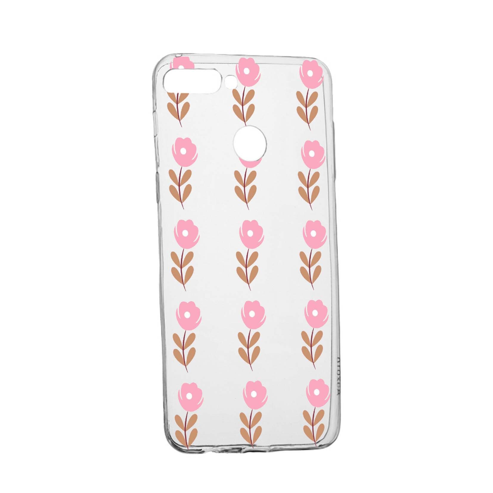 Husa de protectie, Flori, pentru Oppo A7/ AX7, rezistenta la uzura, anti-alunecare, din silicon Premium, 505