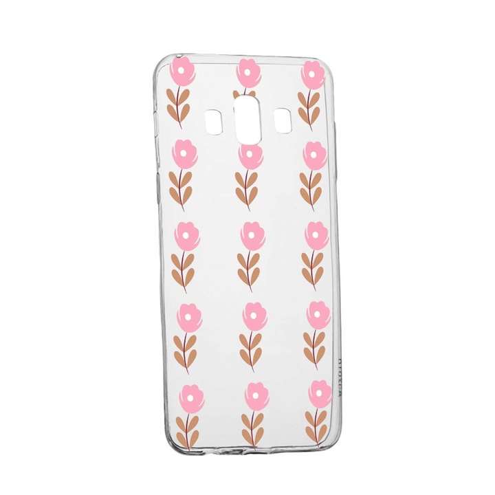 Husa de protectie, Flori, pentru Samsung Galaxy J6 Plus 2018, rezistenta la uzura, anti-alunecare, din silicon Premium, 505