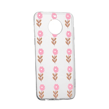 Husa de protectie, Flori, pentru Motorola Moto G6, rezistenta la uzura, anti-alunecare, din silicon Premium, 505 Husa de protectie, Flori, pentru Motorola Moto G6, rezistenta la uzura, anti-alunecare, din silicon Premium, 505