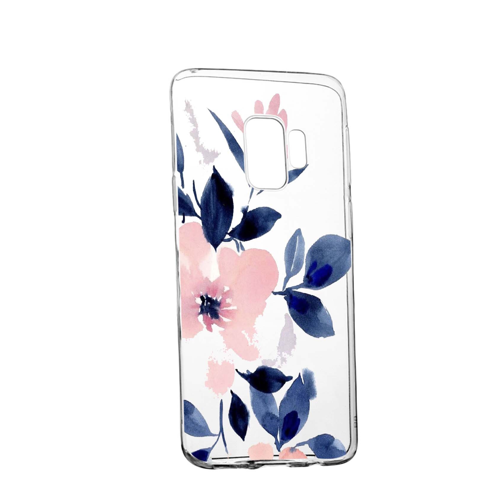 Husa de protectie, Flori, culorile de pastel, pentru Samsung Galaxy S9, rezistenta la uzura, anti-alunecare, din silicon Premium, 506