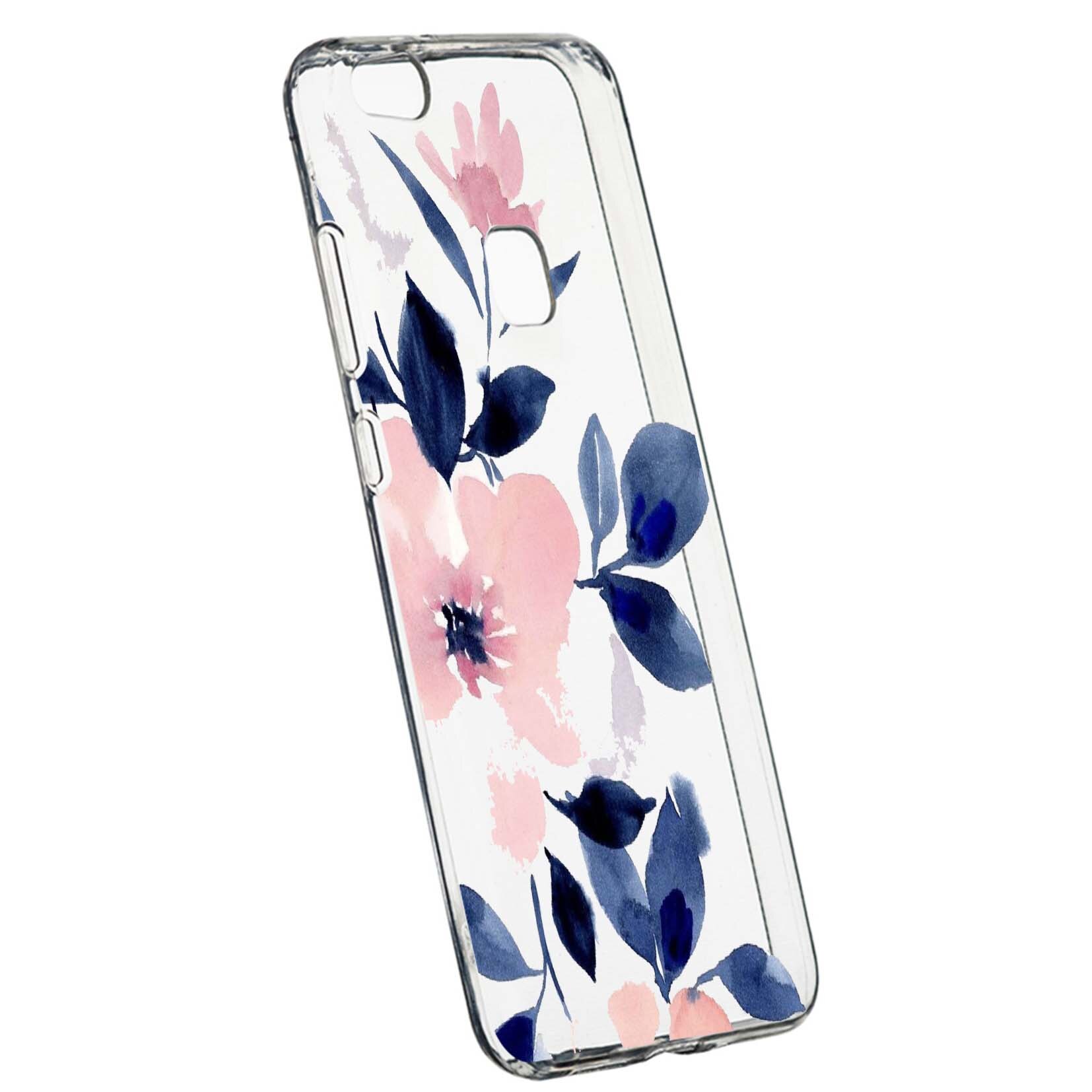 Husa de protectie, Flori, culorile de pastel, pentru Huawei Honor 8X/ View 10 Lite, rezistenta la uzura, anti-alunecare, din silicon Premium, 506