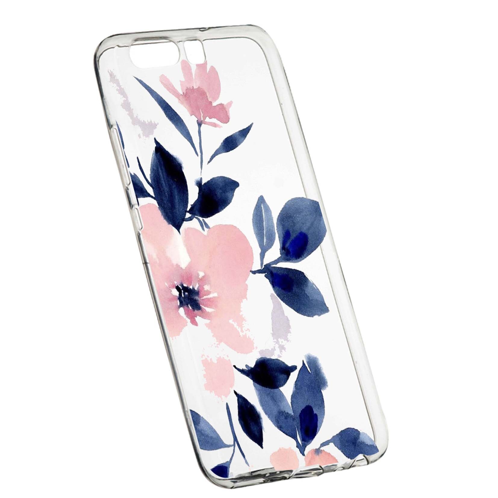 Husa de protectie, Flori, culorile de pastel, pentru Huawei Honor 10, rezistenta la uzura, anti-alunecare, din silicon Premium, 506