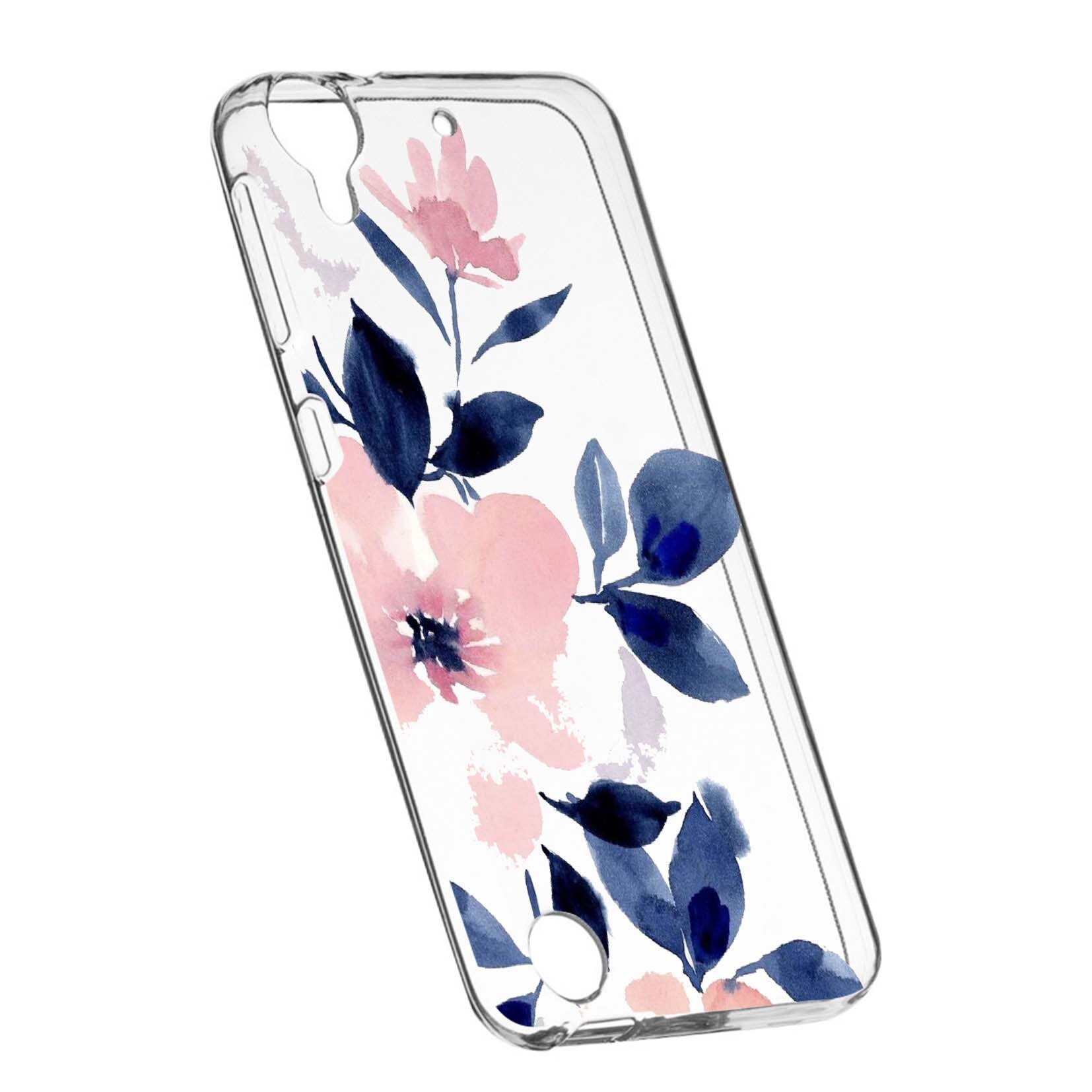 Husa de protectie, Flori, culorile de pastel, pentru HTC Desire 825 / 10 Lifestyle, rezistenta la uzura, anti-alunecare, din silicon Premium, 506