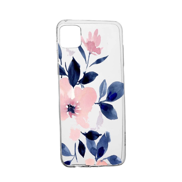 Husa de protectie, Flori, culorile de pastel, pentru Apple iPhone 11 Pro Max, rezistenta la uzura, anti-alunecare, din silicon Premium, 506