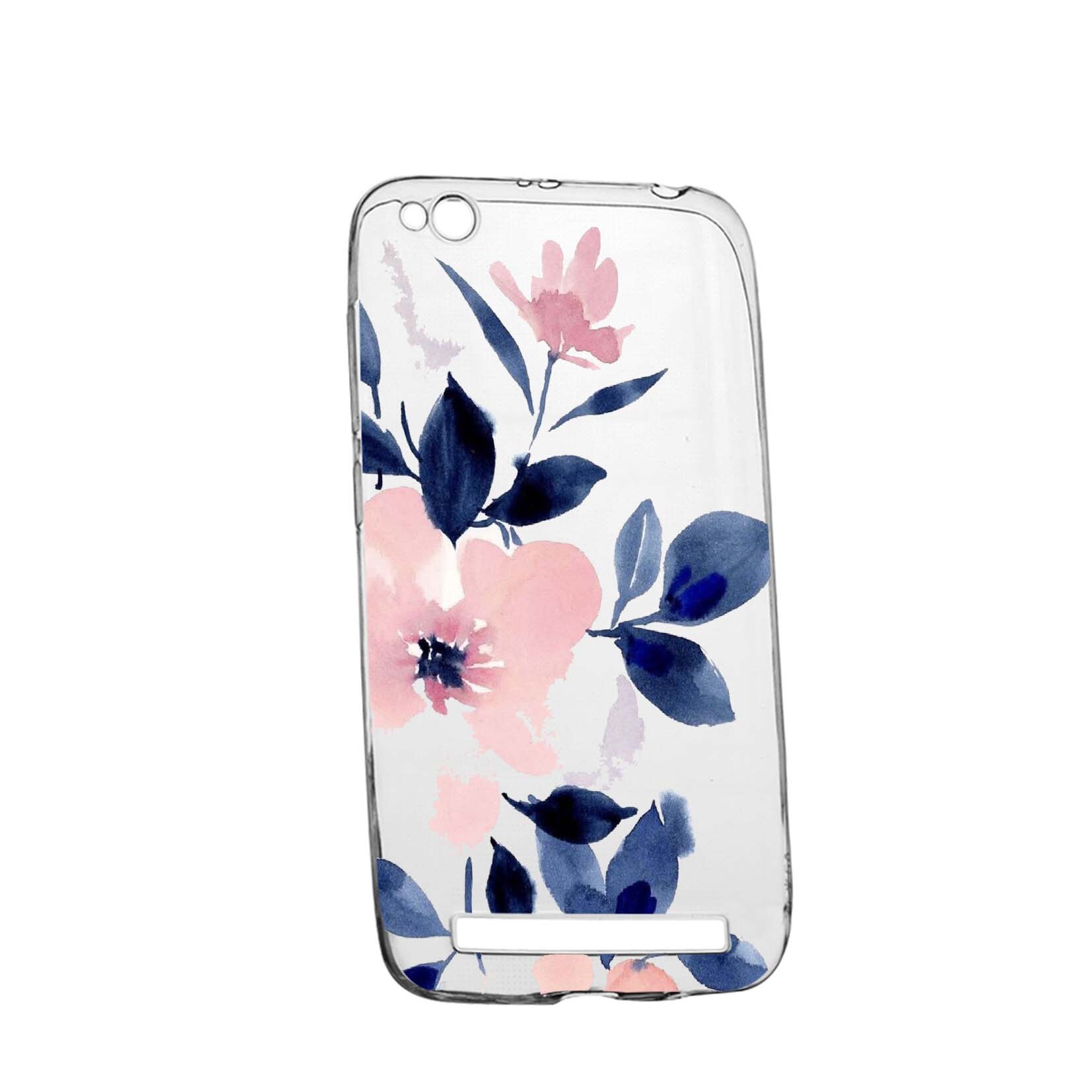 Husa de protectie, Flori, culorile de pastel, pentru Xiaomi Redmi 5A, rezistenta la uzura, anti-alunecare, din silicon Premium, 506