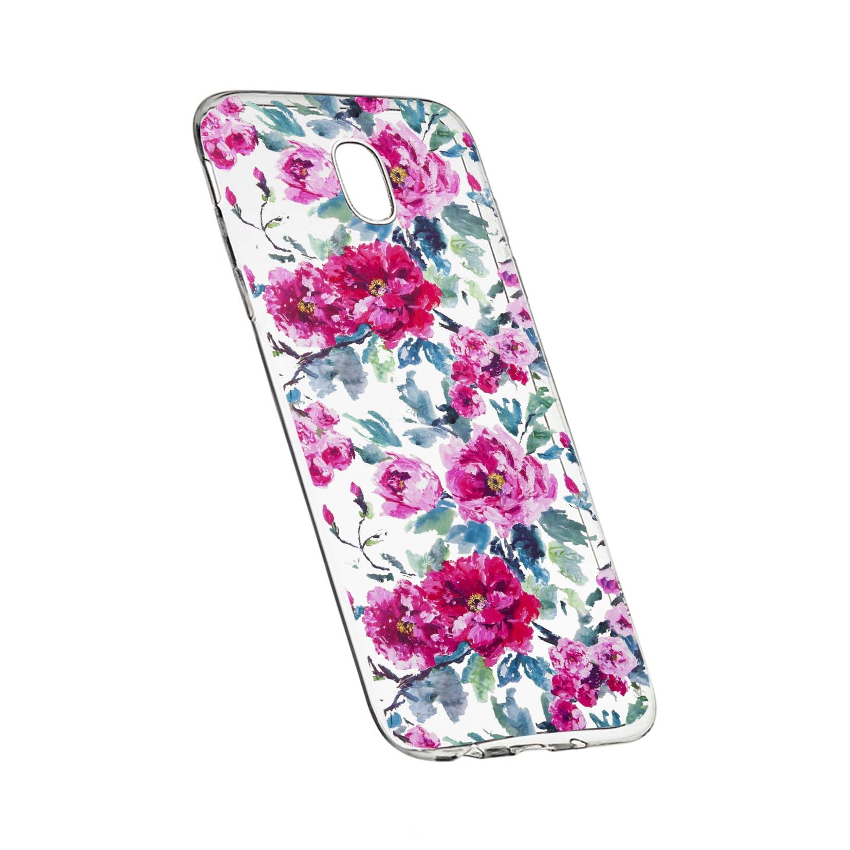 Husa de protectie, Flori, culorile de pastel, pentru Samsung Galaxy J7 2017, rezistenta la uzura, anti-alunecare, din silicon Premium, 507