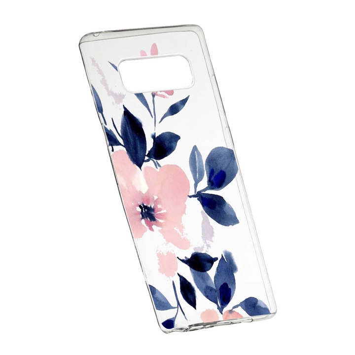Husa de protectie, Flori, culorile de pastel, pentru Samsung Galaxy Note 9, rezistenta la uzura, anti-alunecare, din silicon Premium, 506