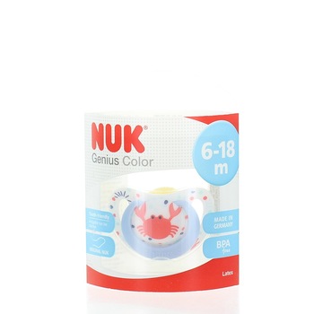 Suzeta latex Nuk Genius Color 6-18 luni , 1 buc Suzeta latex Nuk Genius Color 6-18 luni , 1 buc