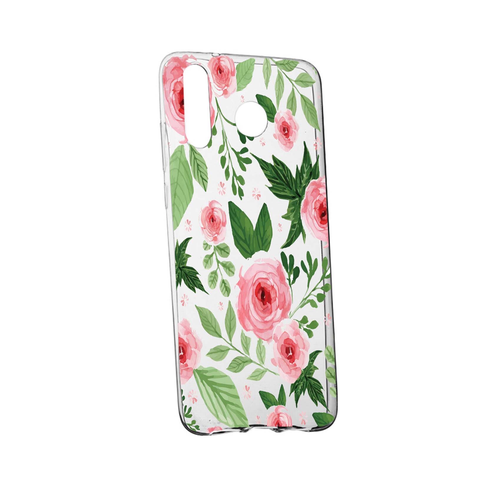 Husa de protectie, Flori, culorile de pastel, pentru Samsung Galaxy A60, rezistenta la uzura, anti-alunecare, din silicon Premium, 509