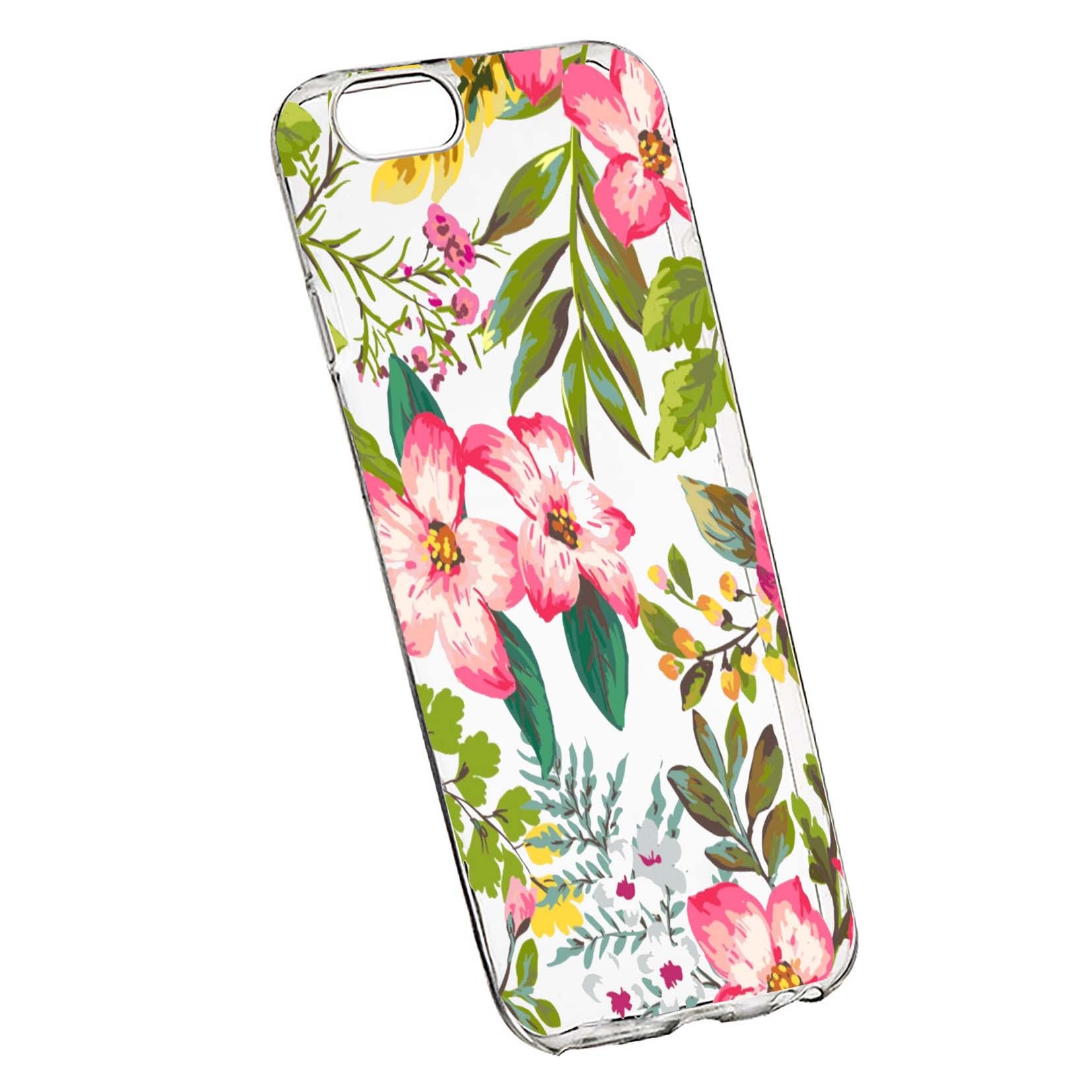 Husa de protectie, Flori, culorile de pastel, pentru Apple iPhone 7 Plus / 8 Plus, rezistenta la uzura, anti-alunecare, din silicon Premium, 510