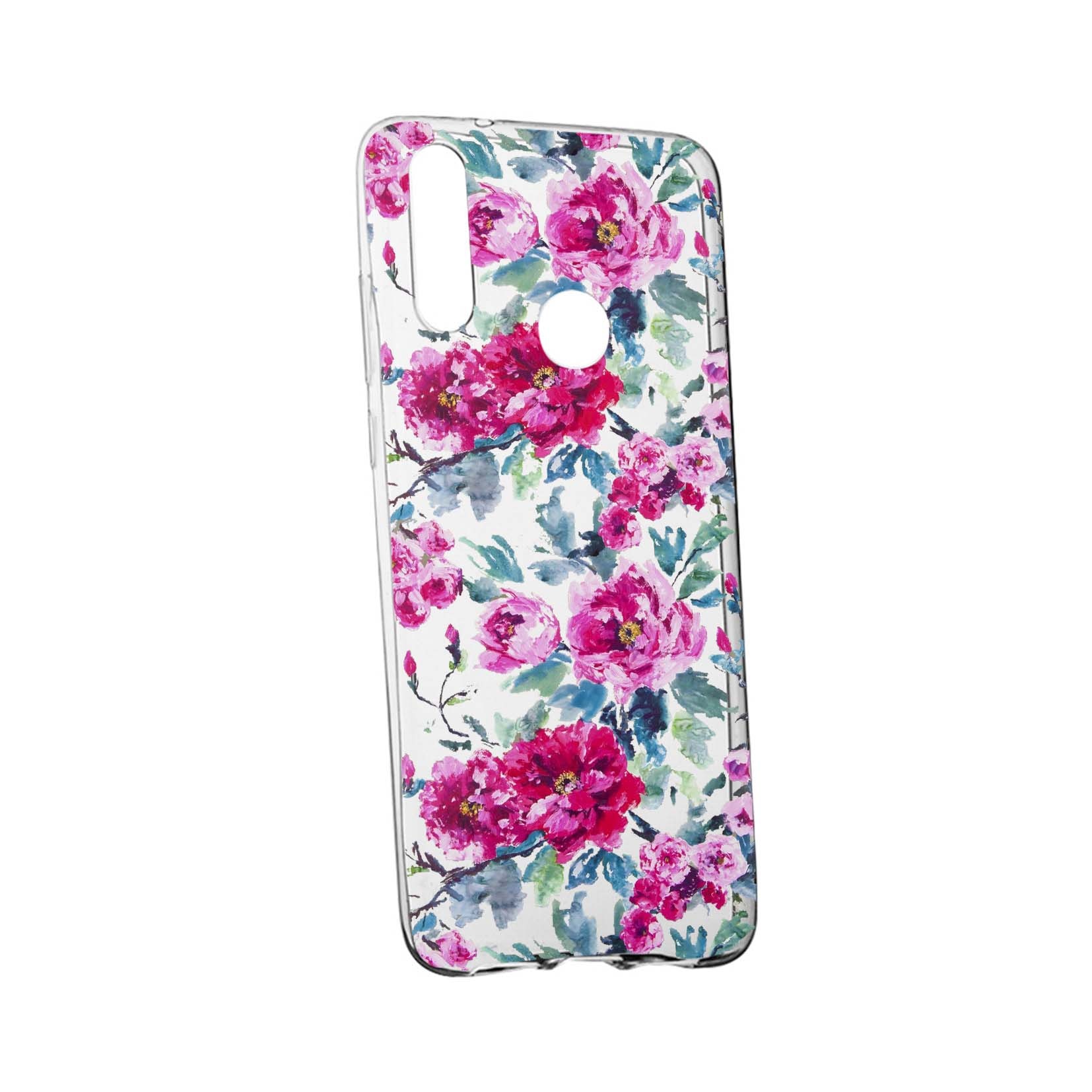 Husa de protectie, Flori, culorile de pastel, pentru Huawei P30 Lite, rezistenta la uzura, anti-alunecare, din silicon Premium, 507
