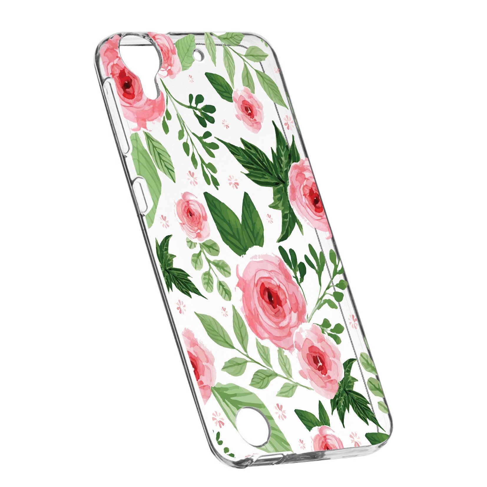 Husa de protectie, Flori, culorile de pastel, pentru HTC Desire 825 / 10 Lifestyle, rezistenta la uzura, anti-alunecare, din silicon Premium, 509