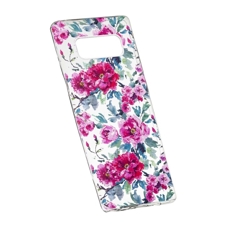 Husa de protectie, Flori, culorile de pastel, pentru Samsung Galaxy Note 9, rezistenta la uzura, anti-alunecare, din silicon Premium, 507