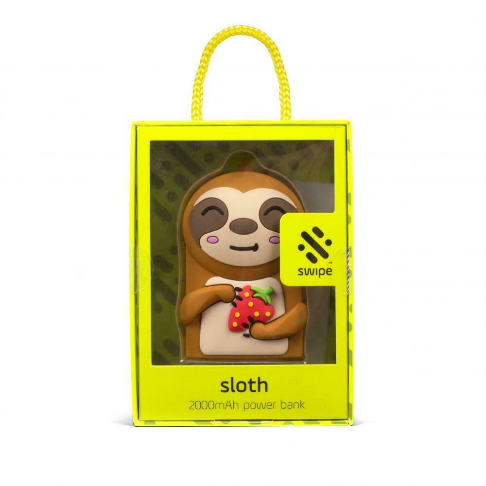 Power bank cu motiv Sloth Swipe - Baterie externa pentru telefoane mobile
