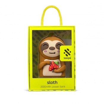Power bank cu motiv Sloth Swipe - Baterie externa pentru telefoane mobile Power bank cu motiv Sloth Swipe - Baterie externa pentru telefoane mobile