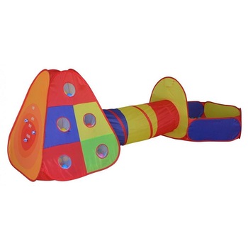 Cort de joaca cu tunel si tarc, 80 bile incluse, 300 x 120 x 100 cm Cort de joaca cu tunel si tarc, 80 bile incluse, 300 x 120 x 100 cm