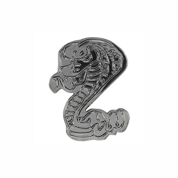 Sticker decorativ de masina, 3D, Cobra, cromat, 53x68mm Sticker decorativ de masina, 3D, Cobra, cromat, 53x68mm