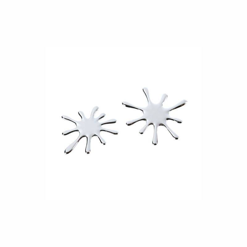 Set sticker decorativ de masina, Splash, 3D, 2 buc, crom