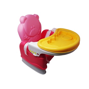 Scaun-Masa pentru Bebelusi, Portabil, cu Centuri, Galben-Roz Scaun-Masa pentru Bebelusi, Portabil, cu Centuri, Galben-Roz