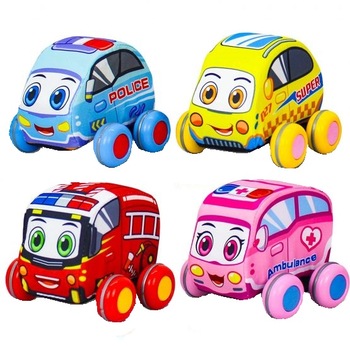 Set 4 Masinute Moi Din Material Textil si Burete, Best Toys Set 4 Masinute Moi Din Material Textil si Burete, Best Toys