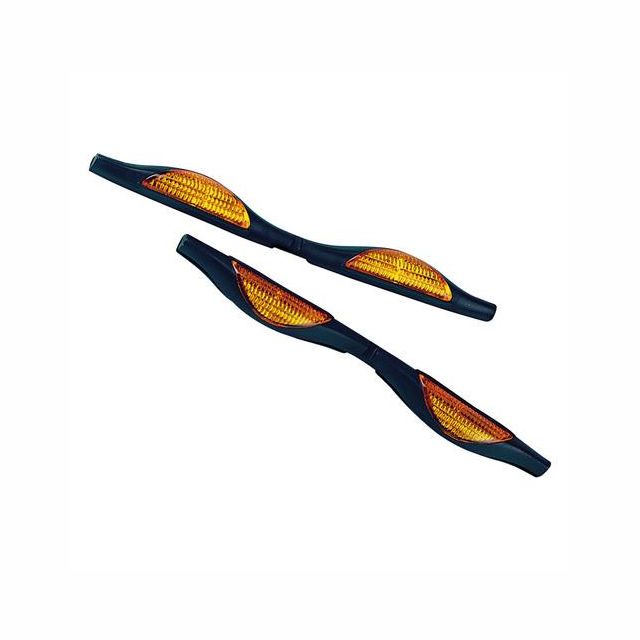 Set 2 buc aparatori usi auto Wave, reflectorizant, portocaliu