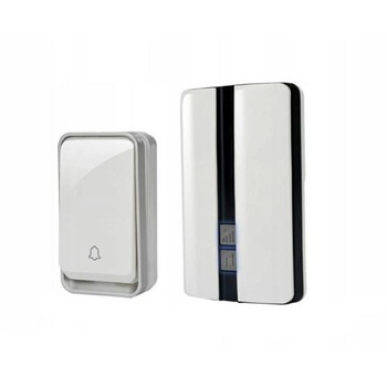 Sonerie Fara Fir Wireless, Distanta 150m, 51 Melodii, Alimentare Priza, Alb Cu Negru Sonerie Fara Fir Wireless, Distanta 150m, 51 Melodii, Alimentare Priza, Alb Cu Negru